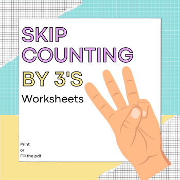 Preview of Interactive Skip Counting by 3's Puzzles | Printable | fill the pdf directly