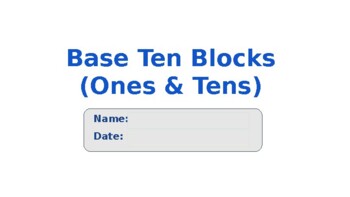 Preview of Interactive Slides: Base Ten Blocks (Ones & Tens)