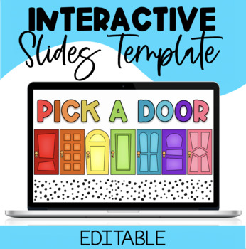 Preview of Interactive Game Slides Template | Pick a Door EDITABLE
