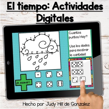 Preview of el tiempo reading comprehension math activities digital ppt