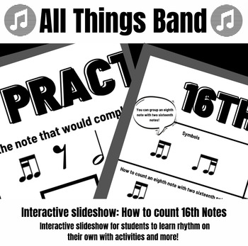 Preview of Interactive Slideshow: How to Count 16th Notes!