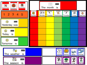 Preview of Interactive Smart Board Calendar using picture symbols