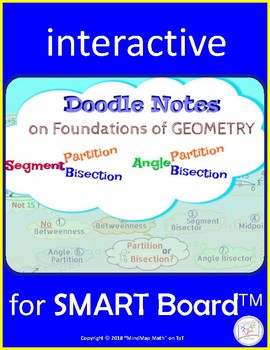 Preview of INTERACTIVE Mind Map w/Doodle Notes Geometry Basics: Segment & Angle Bisection