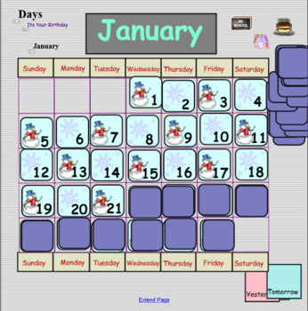 Calendar Interactive Smartboard by Stephanie Osterhouse TpT
