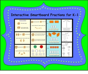 Preview of Interactive Smartboard Fractions for K-1