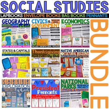 Preview of Social Studies BUNDLE: Interactive Kits