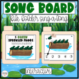 Interactive Song Board - 5 Green and Speckled Frogs - Circle Time