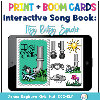 Preview of Interactive Song Book: Itsy Bitsy Spider PRINT and BOOM DECK