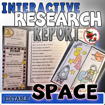 Preview of Interactive Space Research Report {Perfect for PebbleGo}