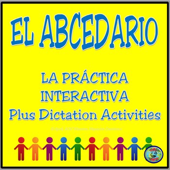 Preview of Spanish Alphabet Plus Dictation Interactive Prompt Card Activities