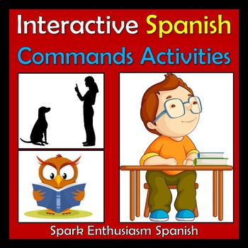 Preview of Interactive Spanish Commands Activities including Notes, Dance and Songs