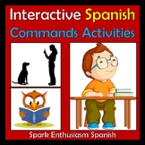 Interactive Spanish Commands Activities including Notes, D