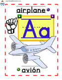 Interactive Spanish, English, and ASL Alphabet Cards with 