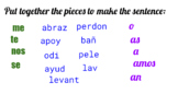 Interactive Spanish Reflexive Pieces Sentences 