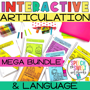 Preview of Articulation Activities | Speech Language Therapy Notebooks | Super Mega Bundle