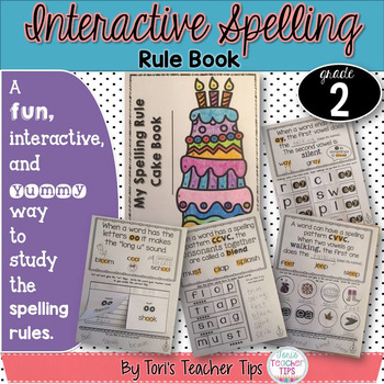 Preview of Interactive Spelling Rule Book for the Year~ Second Grade