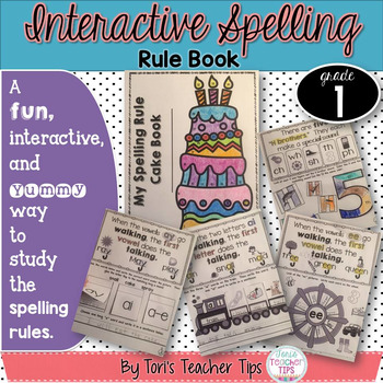 Preview of Interactive Spelling Rule Book for the Year ~ First Grade