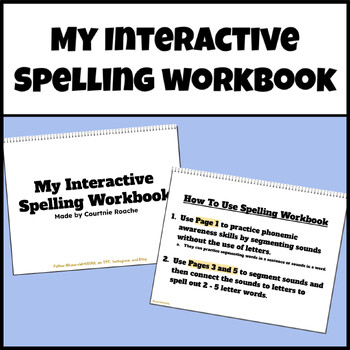 Preview of Interactive Spelling Workbook (Phonemic Awareness) -Special Ed, Dyslexia