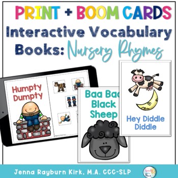 Preview of Interactive Story Book: Nursery Rhymes Print with Boom Cards™️