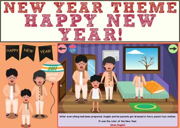 Preview of Interactive Story - Happy New Year! 2024 | New Year Theme Boom Cards