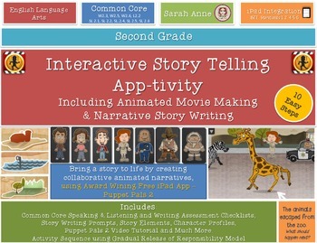 Preview of Interactive Story Telling, Writing & Movie Making iPad App-tivity {2nd Grade}