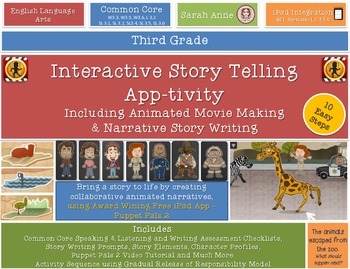 Preview of Interactive Story Telling, Writing & Movie Making  iPad App-tivity {3rd Grade}