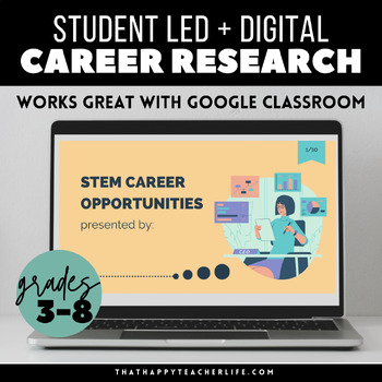 Preview of Interactive & Student-Led: Google Slides Digital STEM Career Research