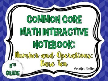 Preview of Math Interactive Notebook {Number and Operations: Base Ten}