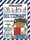 Interactive Student Vocabulary Book/Dictionary