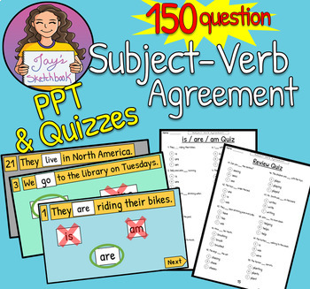 subject verb agreement ppt teacherspayteachers