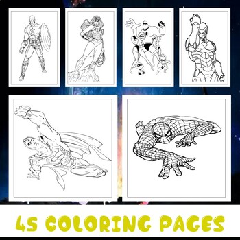 Interactive Superhero Experience: Printable Pages for Coloring Enthusiasts