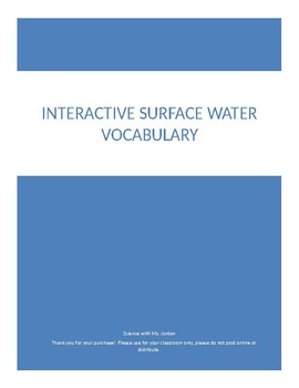 Preview of Interactive Surface Water Vocabulary