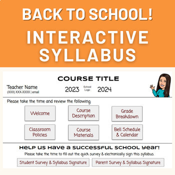 Preview of Interactive Syllabus - Digital Resource - Google Slides