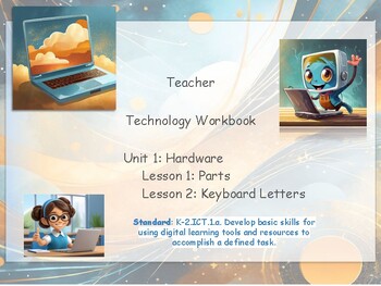 Preview of Interactive Technology Workbook for grades k, 1st, 2nd, 3rd and 4th grades