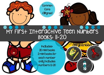 Preview of Interactive Math Teen Number Books 11-20