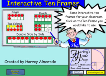 Preview of Interactive Ten Frames for the SMARTBoard