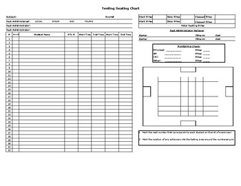 Interactive Testing Seating Chart (State Testing, District and Local)