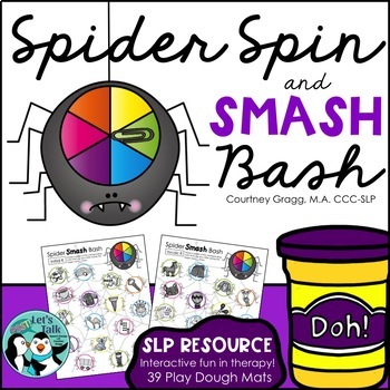 Preview of Spider Spin and Smash Mat Speech Activity | Halloween Articulation