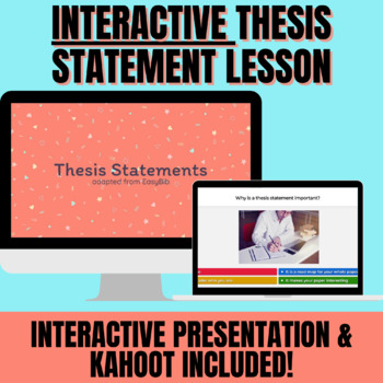 Preview of Interactive Thesis Statement Lesson with Poll Everywhere! - In-Person & Online