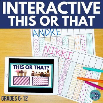 Preview of Interactive This or That - Back to School Icebreaker Game
