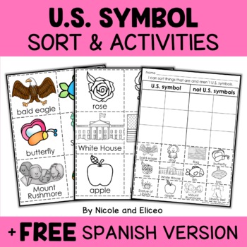 Preview of US Symbol Sort Activities + FREE Spanish