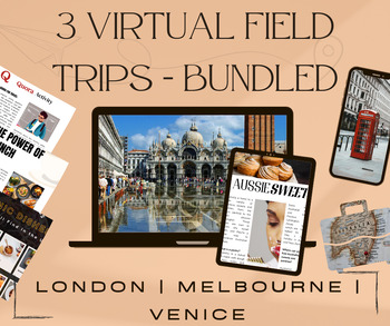 Preview of Interactive Virtual Field Trip Bundle Through - London, Melbourne, Venice (ESL)