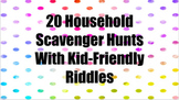 Interactive Virtual Games- Home Scavenger Hunt with 20 Riddles