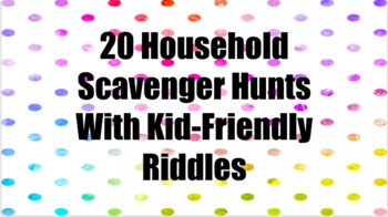Preview of Interactive Virtual Games- Home Scavenger Hunt with 20 Riddles