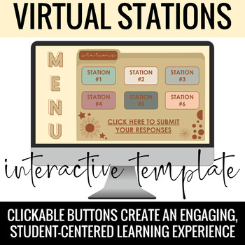 Preview of Interactive Virtual Learning Stations Template Google Slides - File Folder Theme