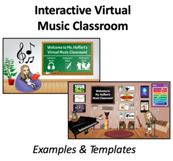 Preview of Interactive Virtual Music Classroom - Examples & Templates