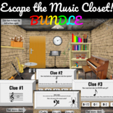 Interactive Virtual Music Escape Room BUNDLE for Google Slides