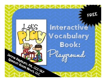 Preview of Interactive Vocabulary Book: Playground FREEBIE