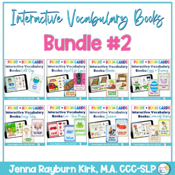 Preview of Interactive Vocabulary Books: Bundle 2 (Print + Boom Cards™️)