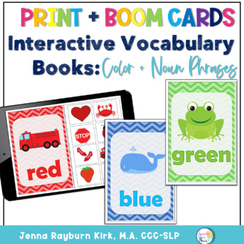 Preview of Interactive Vocabulary Books: Color Books Print & Boom Decks